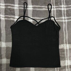 Brandy Melville Black Strappy Tank – Sleek & Minimalist ✨